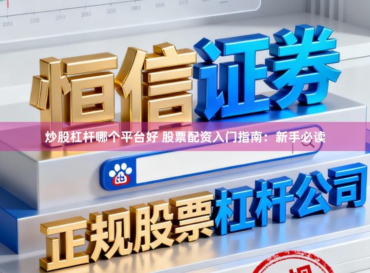 炒股杠杆哪个平台好 股票配资入门指南：新手必读